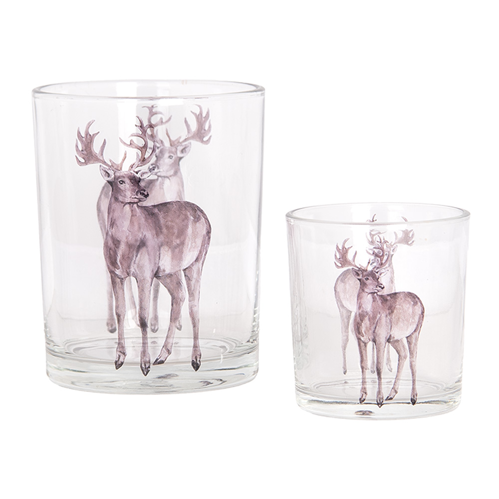 [6GL4964] Waxinelichthouder (2) Ø 7x8 / 10x13 cm