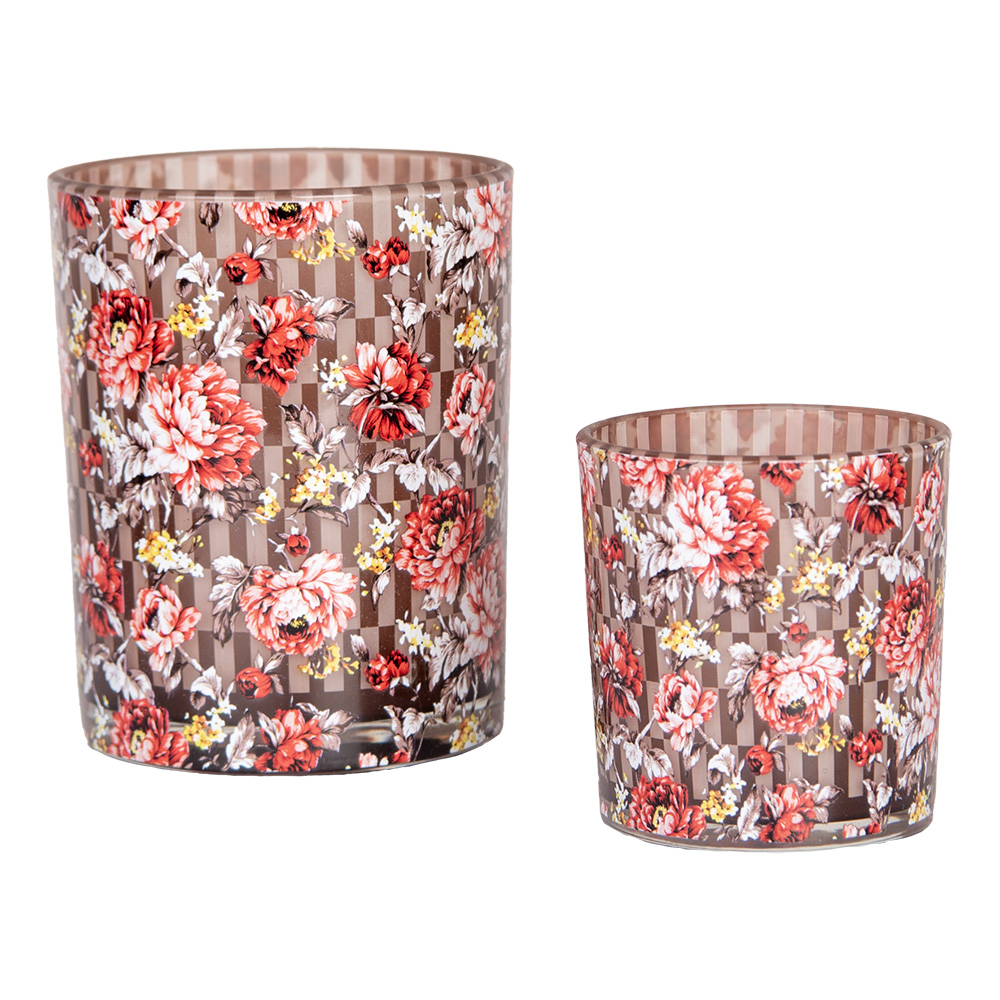 [6GL4974] Waxinelichthouder (2) Ø 7x8 / 10x13 cm