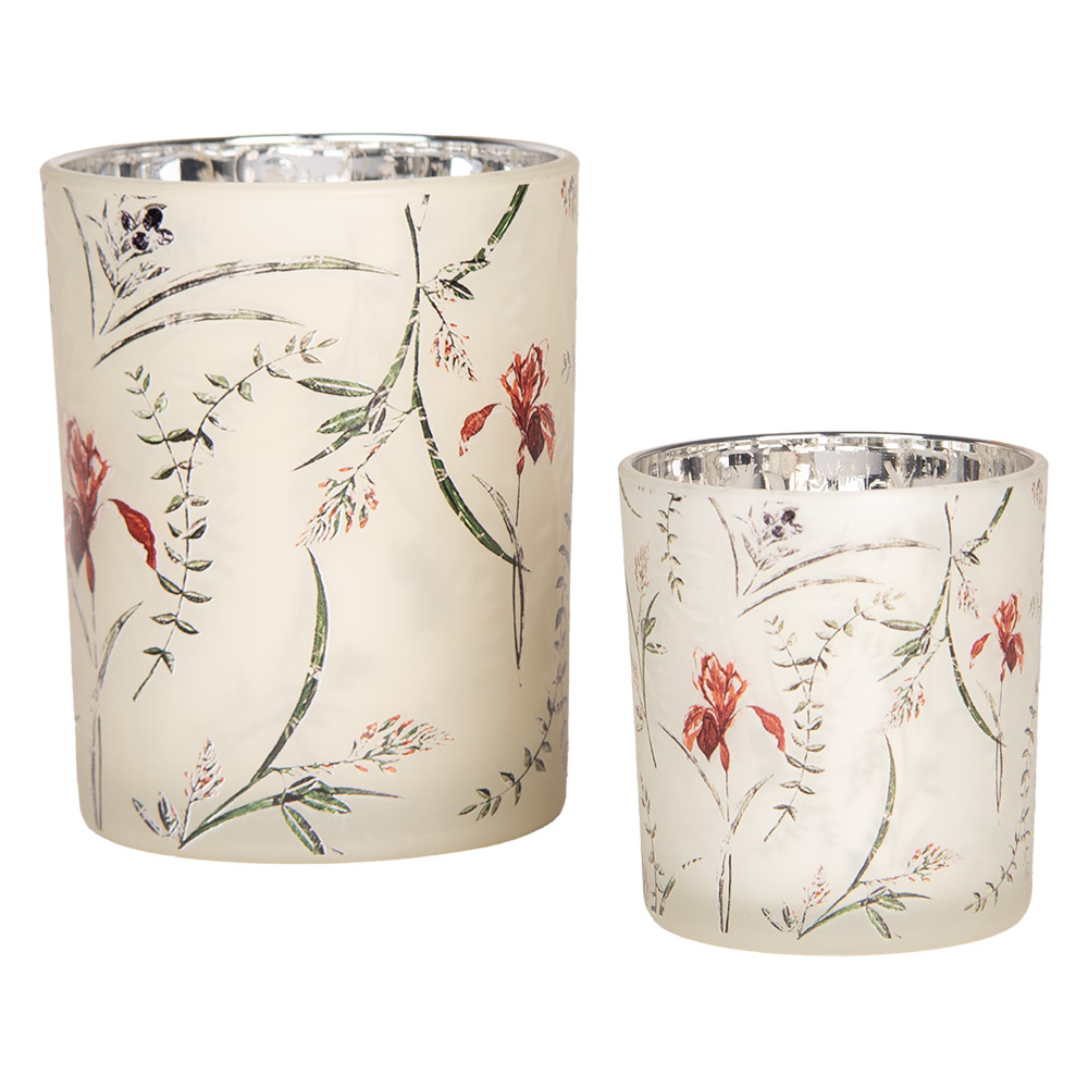 [6GL4978] Waxinelichthouder (2) Ø 7x8 / 10x13 cm