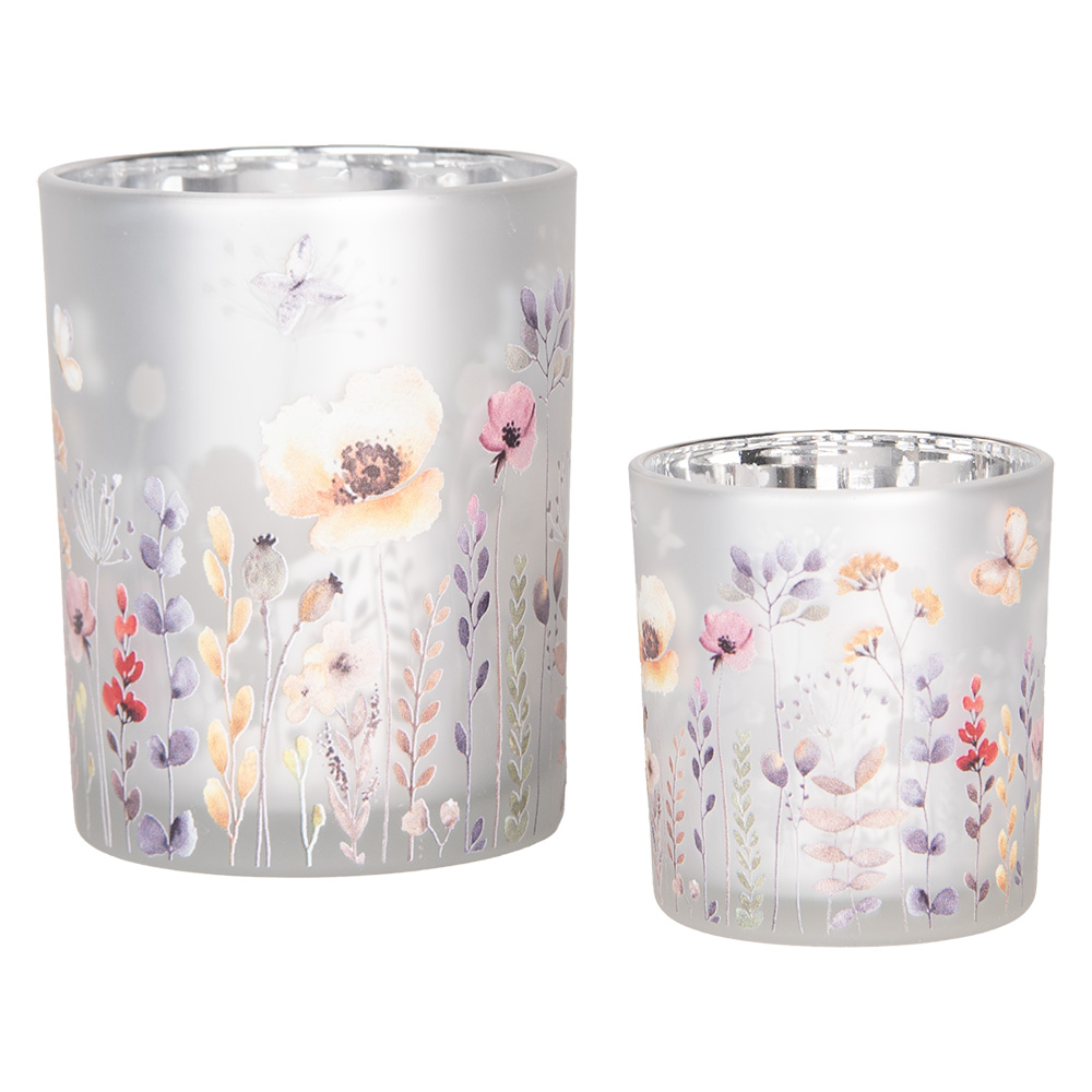 [6GL4982] Waxinelichthouder (2) Ø 7x8 / 10x13 cm