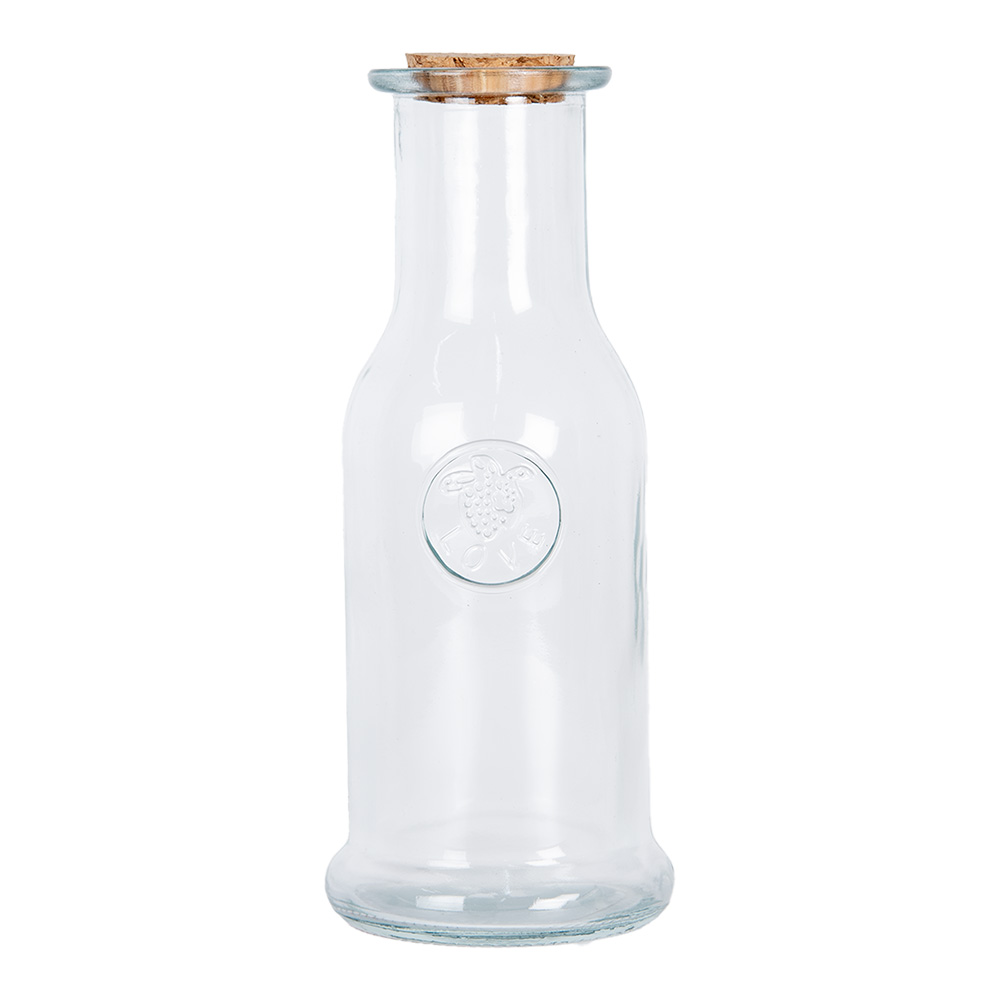 [6GL5044] Decoratie flesje met kurken deksel Ø 9x21 cm