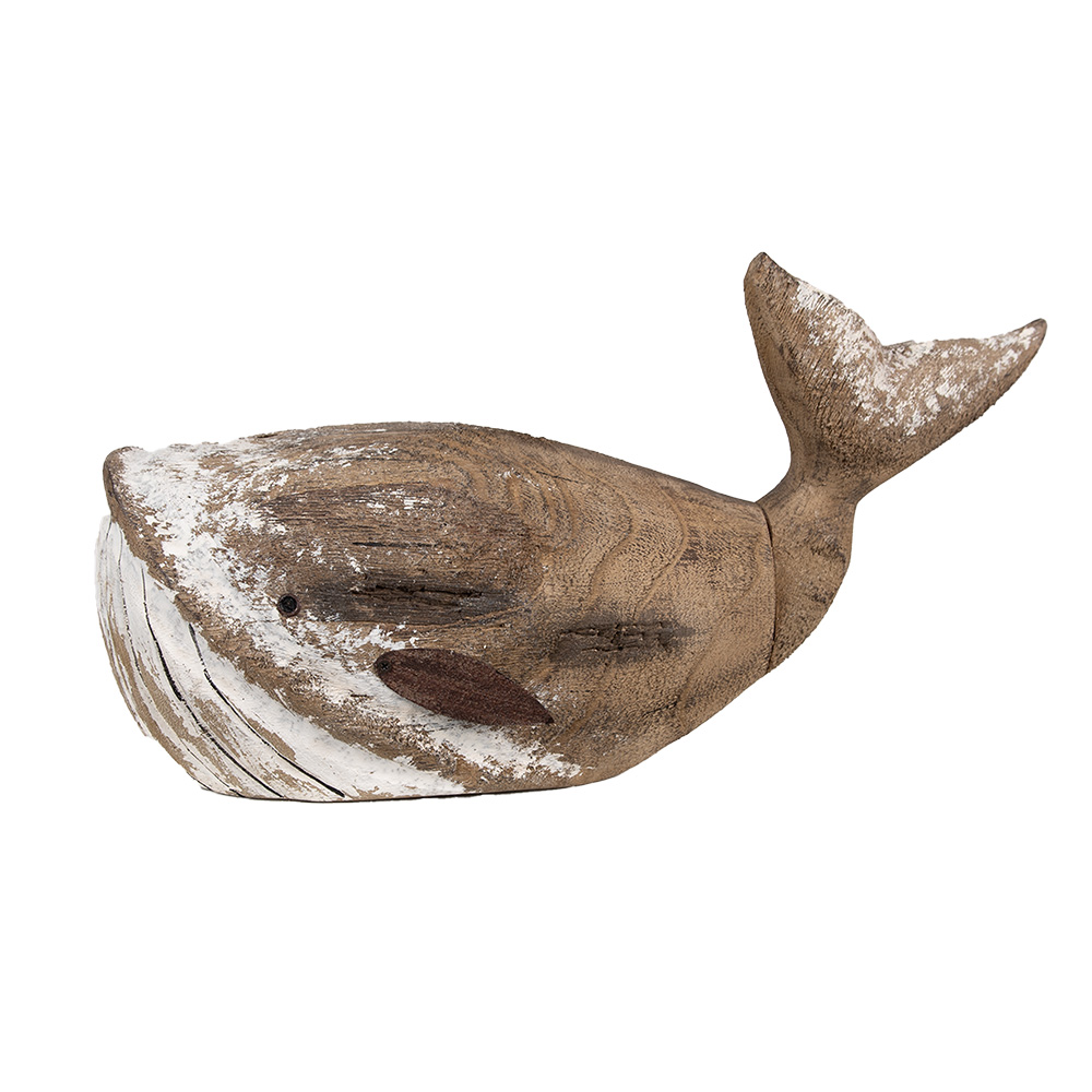 [6H2341] Decoratie walvis 39x15x21 cm
