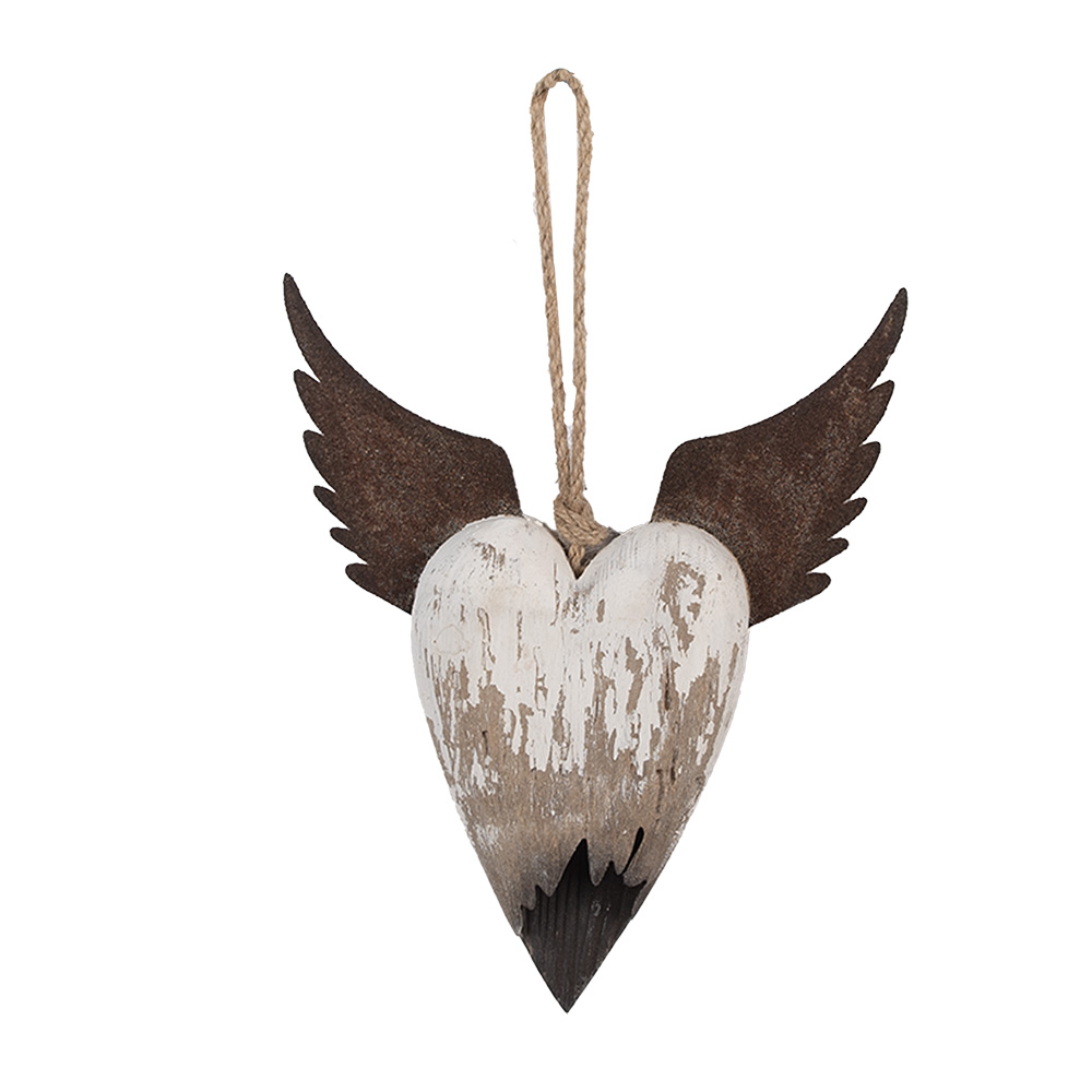 [6H2415M] Decoratie hanger hart 18x3x22 cm