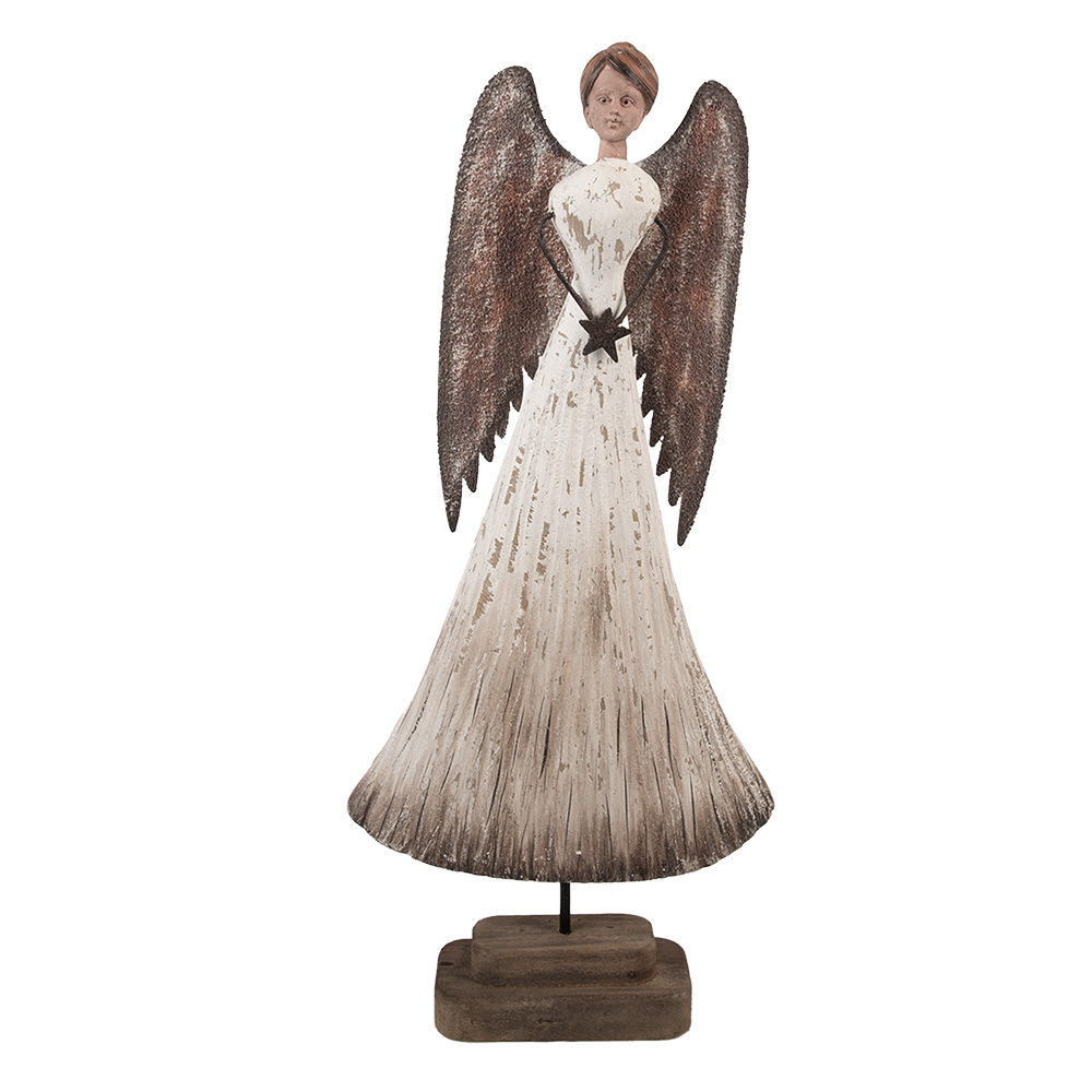 Decoratie engel 19x6x42 cm