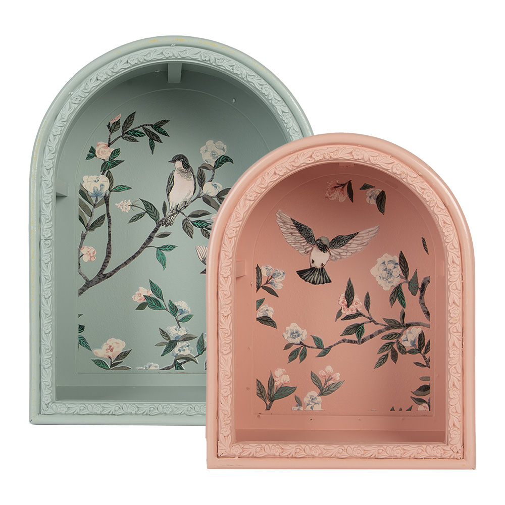 [6H2460] Wandrek (set van 2) 30x16x40 / 24x14x30 cm