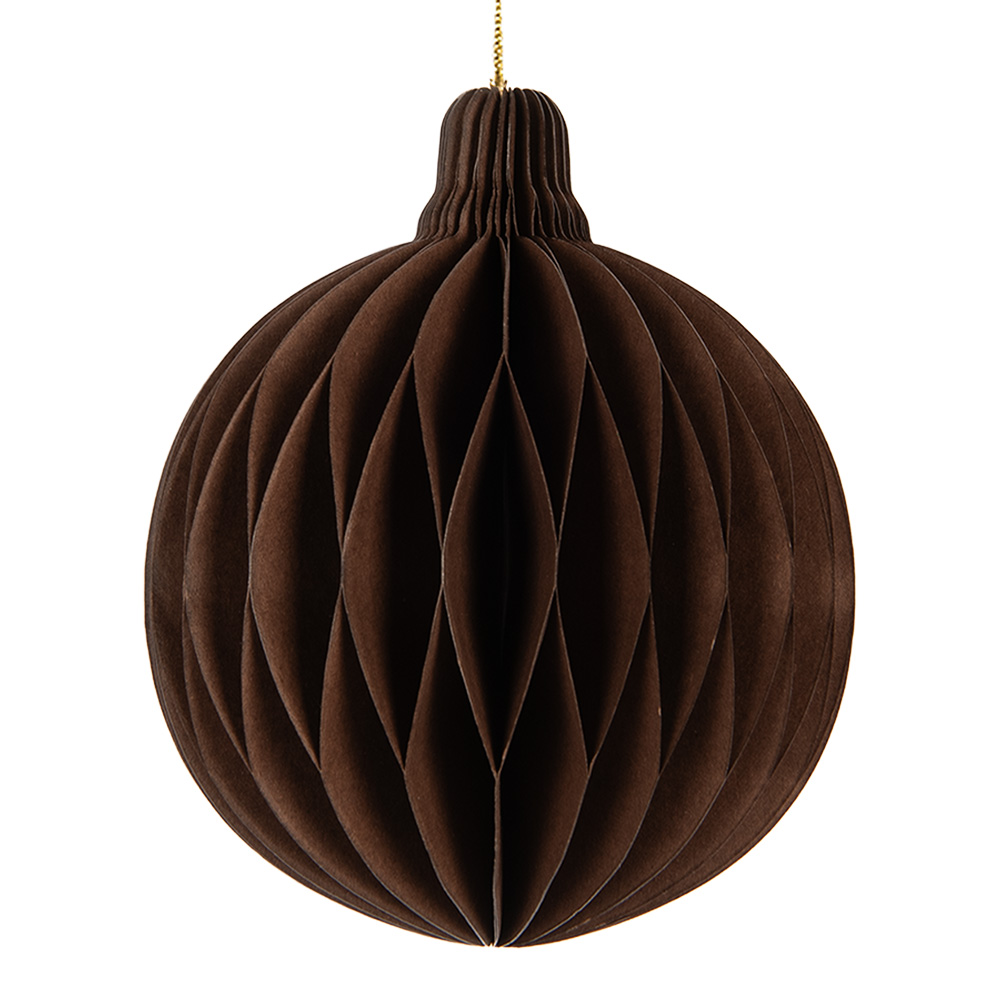 [6PA0516CH] Papieren kerstbal Ø 8x10 cm