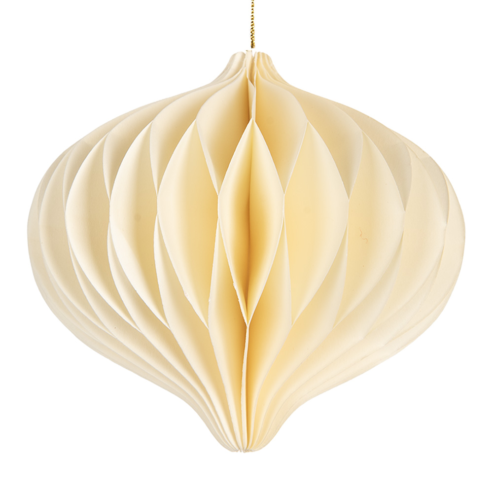 [6PA0517] Papieren kerstbal Ø 11x10 cm