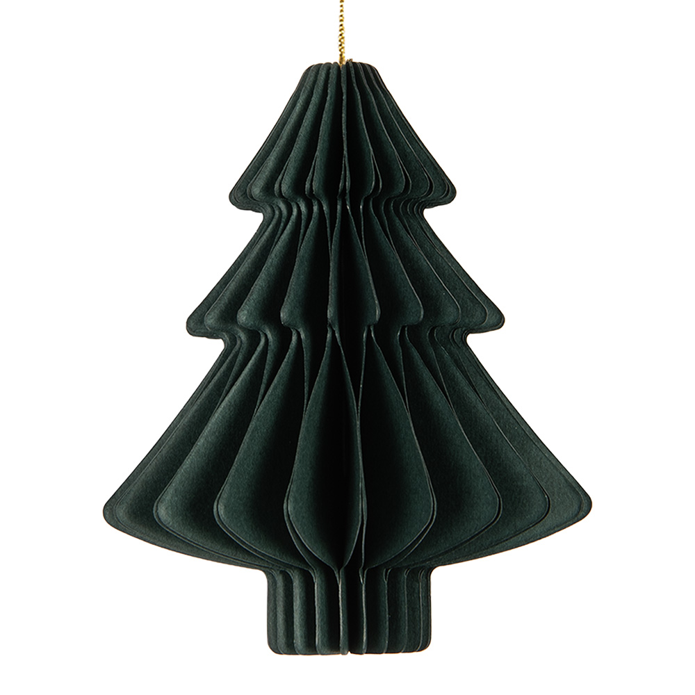 Papieren kerstbal Ø 9x10 cm