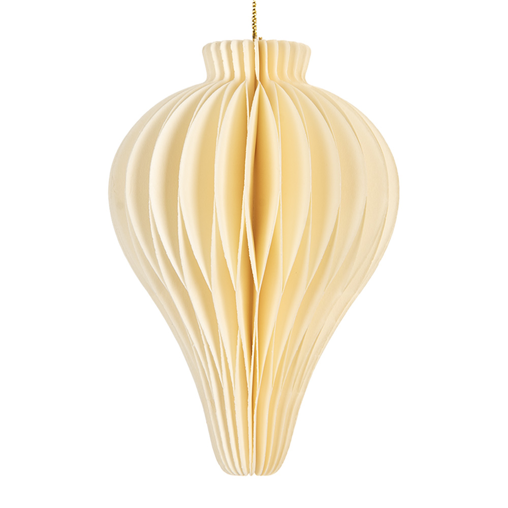 [6PA0522] Papieren kerstbal Ø 8x10 cm