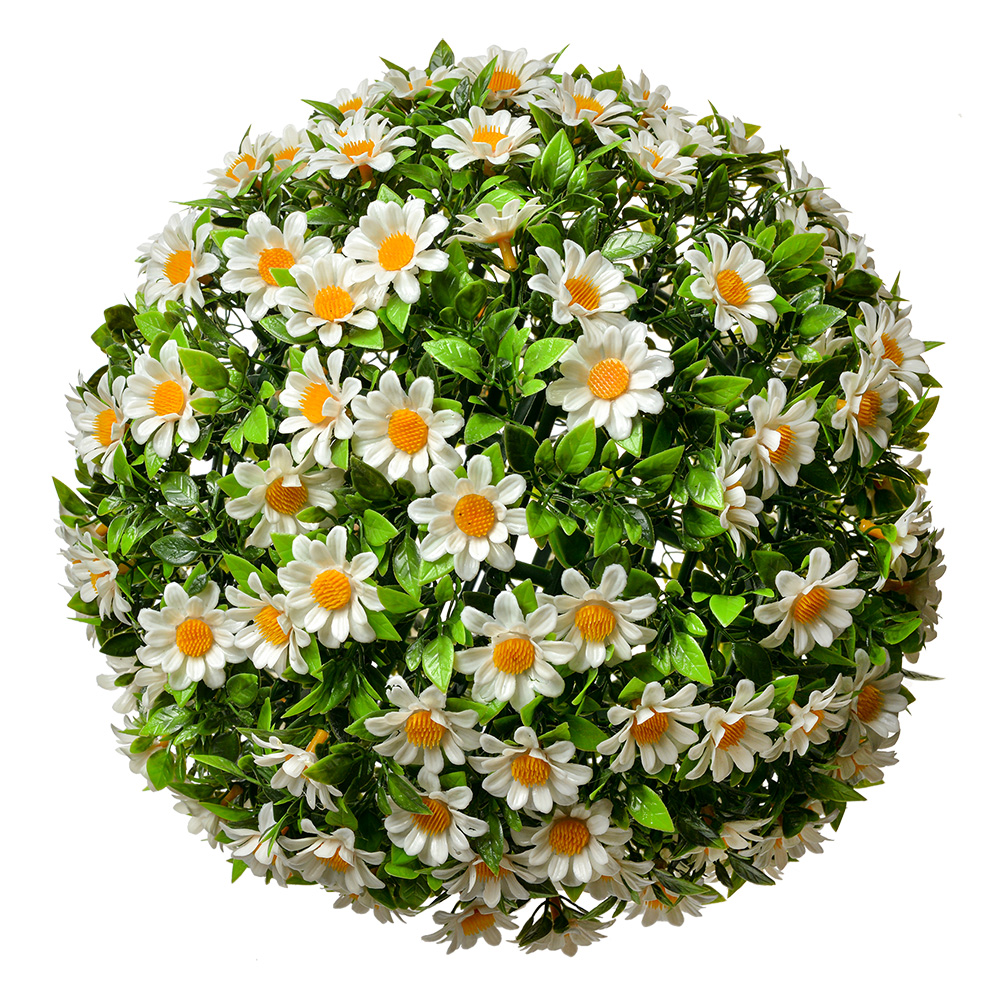 [6PL0324L] Decoratie bol kunstbloem margriet Ø 30 cm