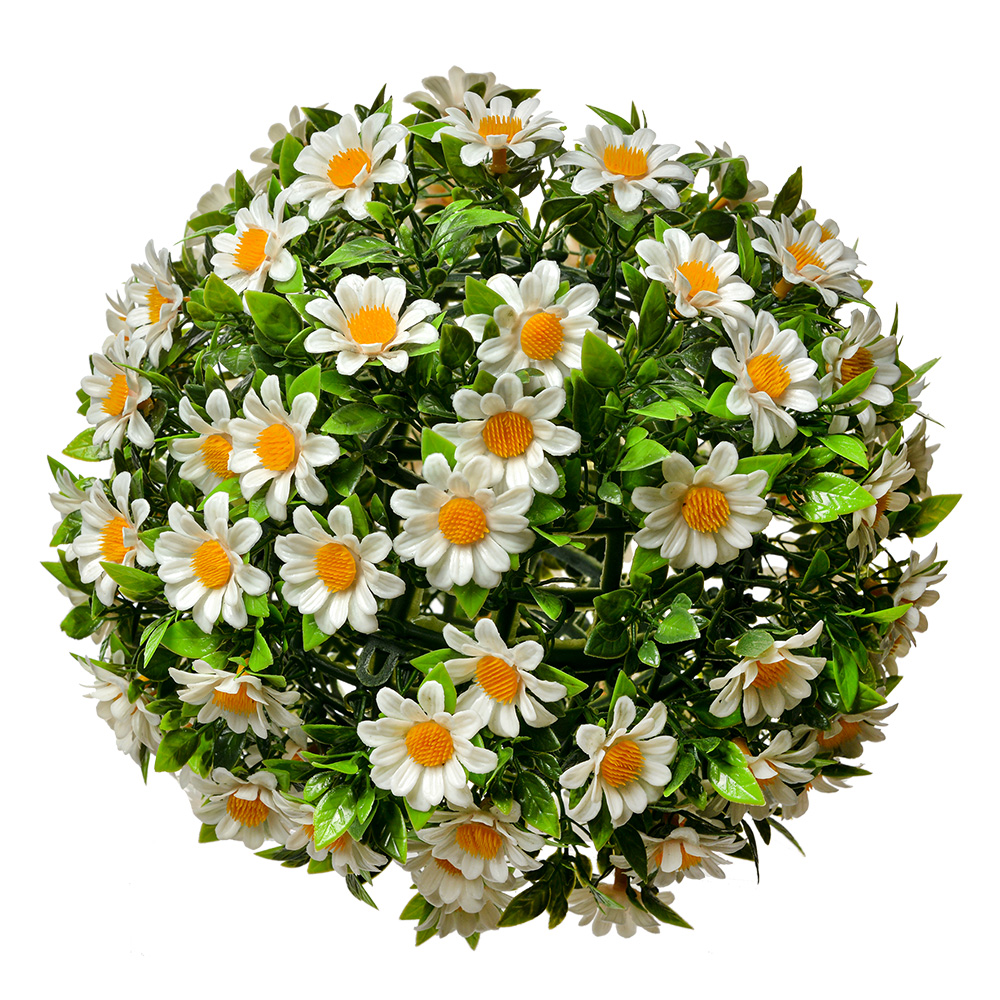 [6PL0324M] Decoratie bol kunstbloem margriet Ø 22 cm