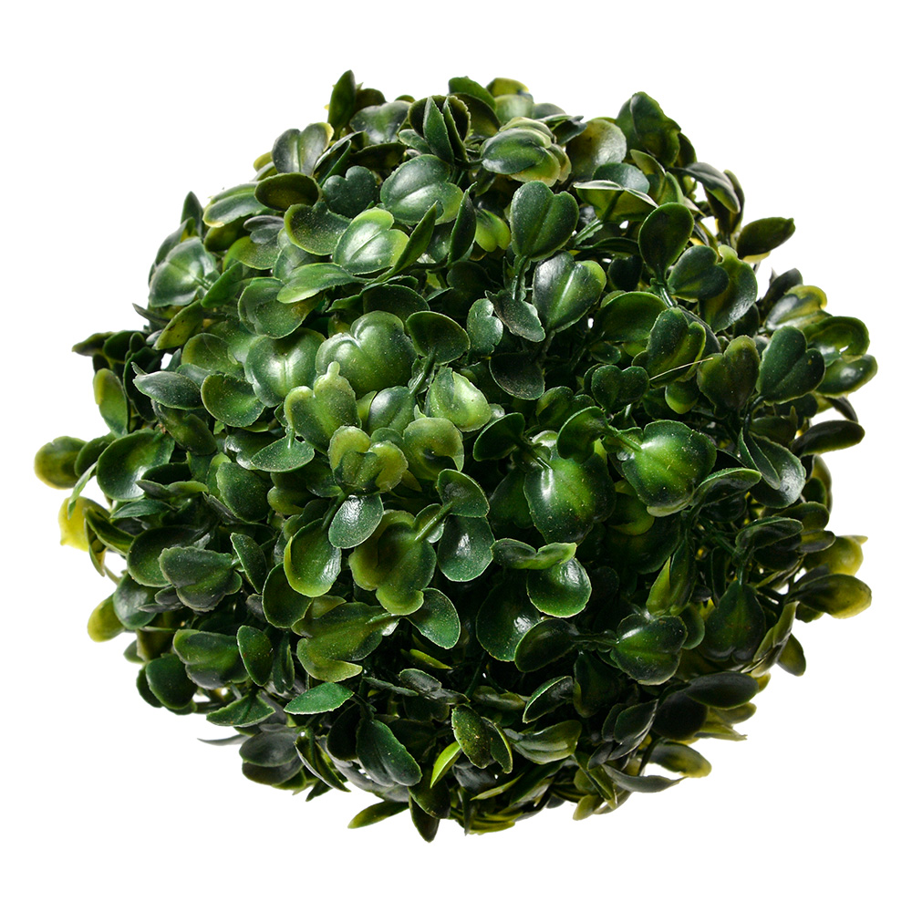 [6PL0325XS] Decoratie kunststof bol buxus Ø 12 cm