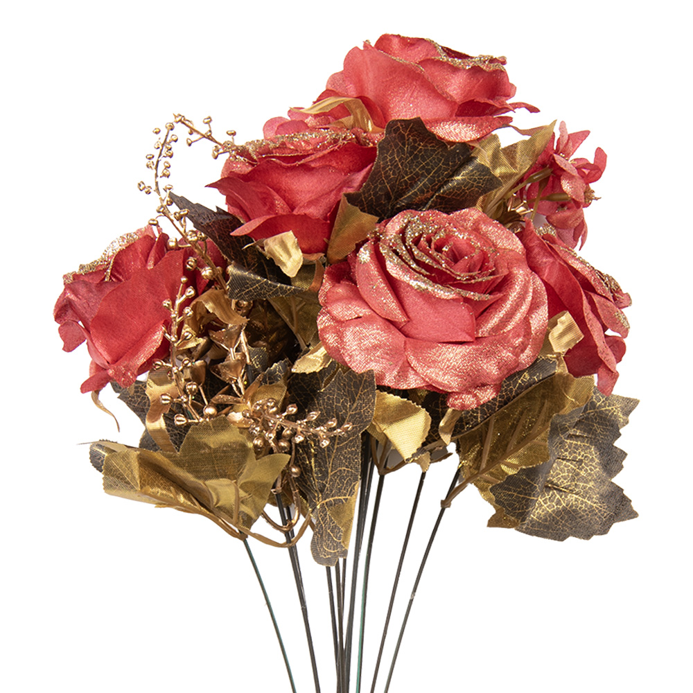 [6PL0341] Kunstbloem bos rozen 18x15x50 cm