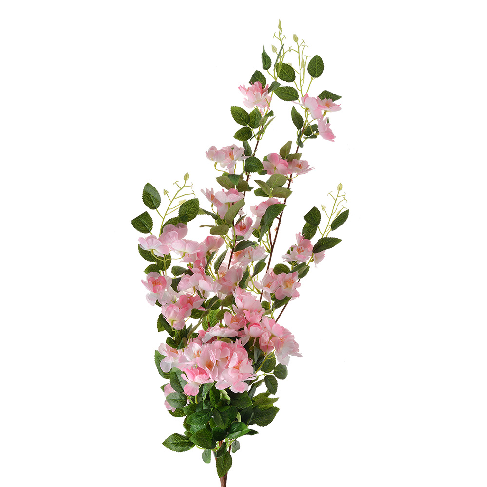 [6PL0345LP] Decoratie tak met bloemen 25x15x88 cm