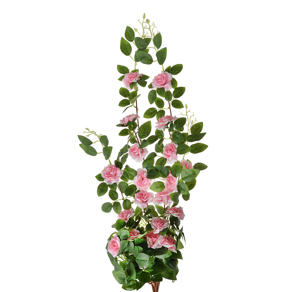 [6PL0346P] Decoratie tak met bloemen 25x15x87 cm