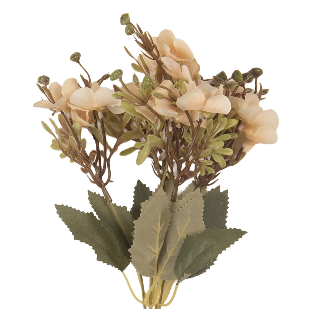 [6PL0402W] Decoratie tak met bloemen 10x10x32 cm