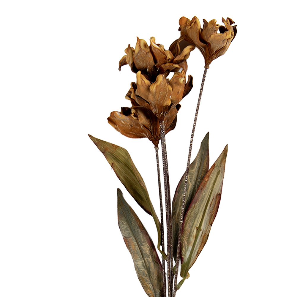 Decoratie tak met bloemen 8x5x60 cm