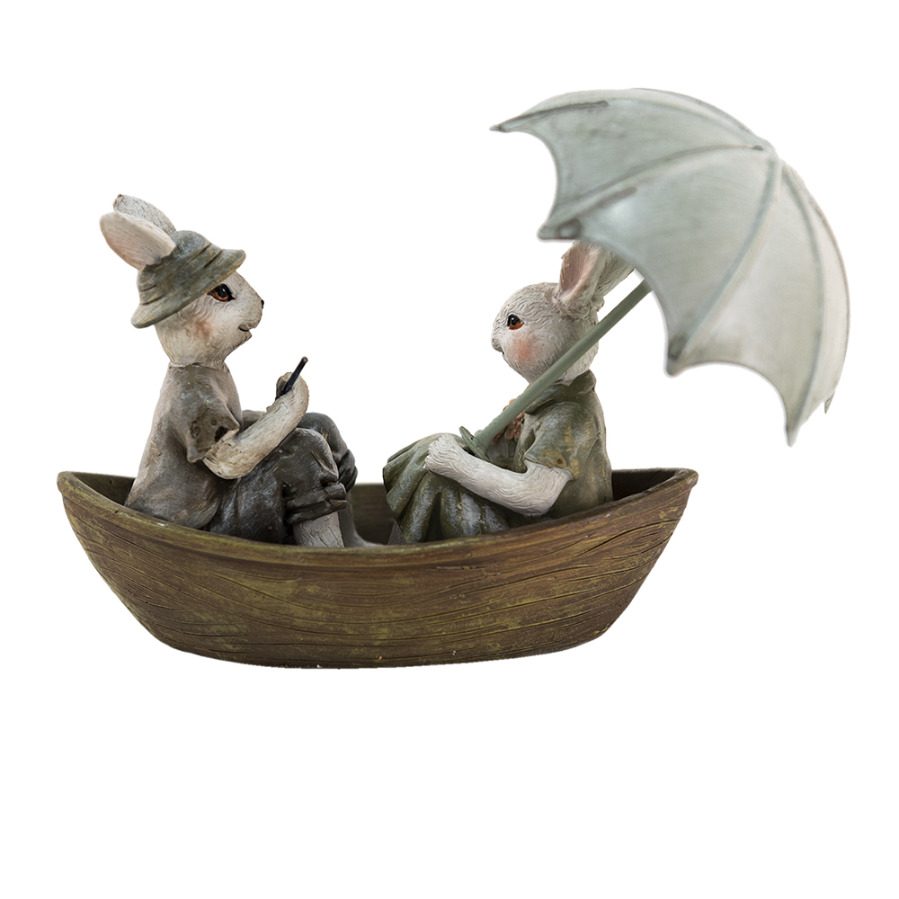 [6PR3534] Decoratie konijnen 14x10x12 cm