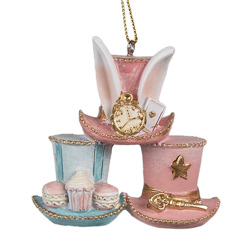 [6PR4155] Decoratie hanger hoed 7x4x7 cm