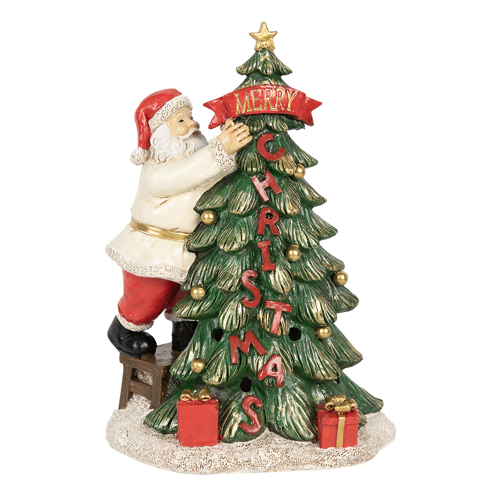 [6PR4179] Decoratie kerstman met  boom LED 15x10x22 cm