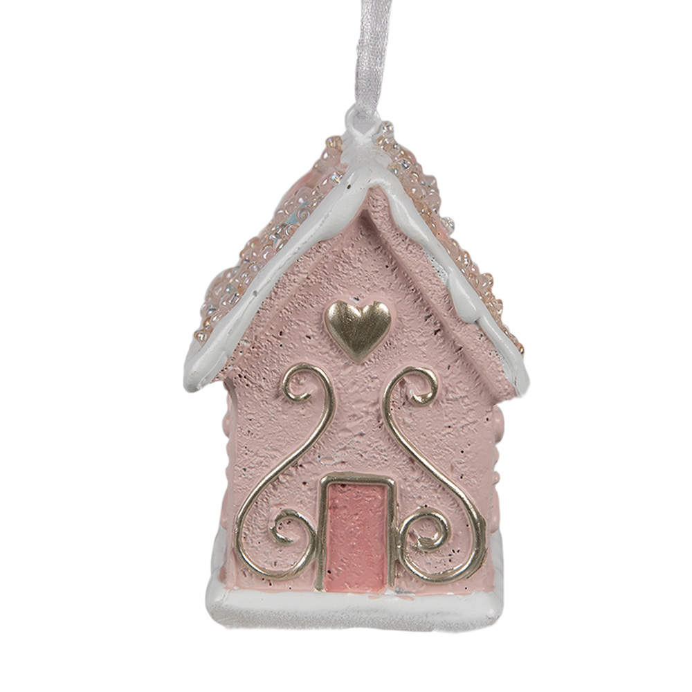 Decoratie hanger huisje 4x4x6 cm