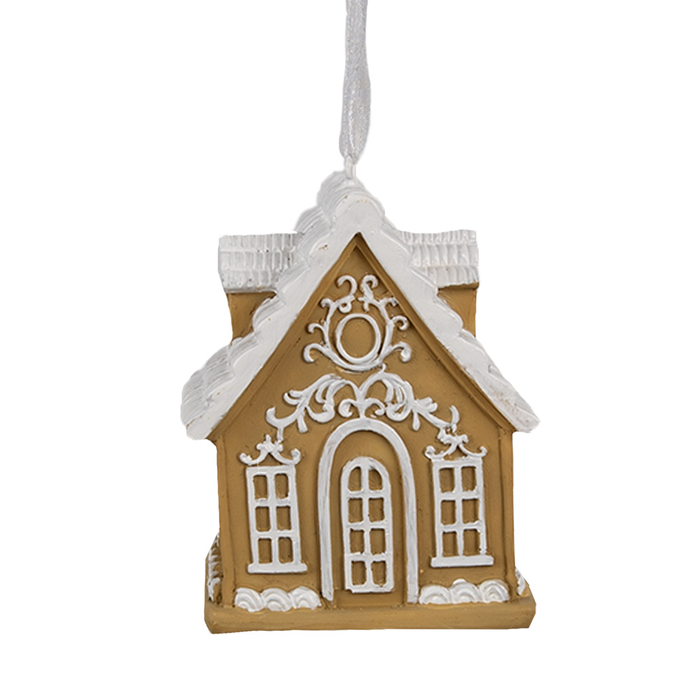 [6PR4213] Decoratie hanger huisje 6x4x7 cm