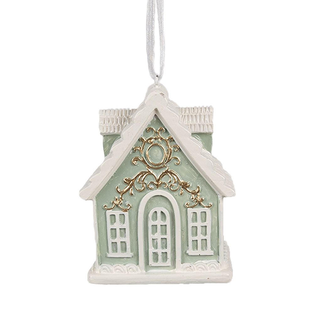 [6PR4214] Decoratie hanger huisje 6x4x8 cm