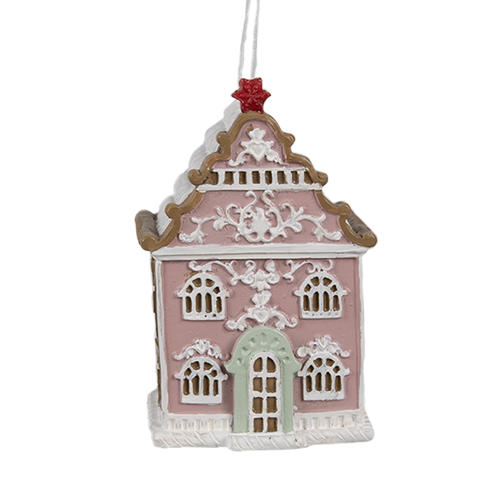 Decoratie hanger huisje 6x4x9 cm