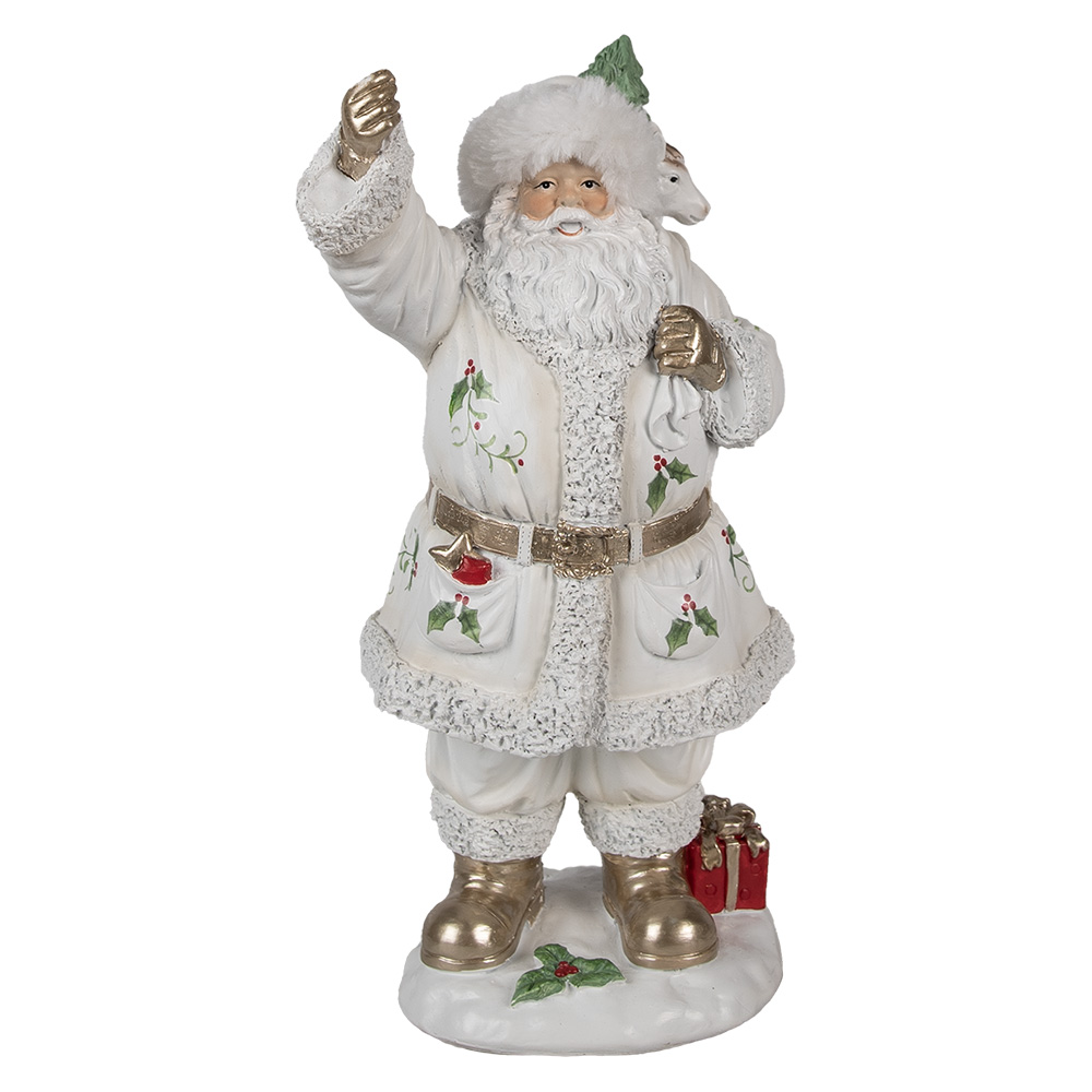 Decoratie kerstman 14x16x31 cm