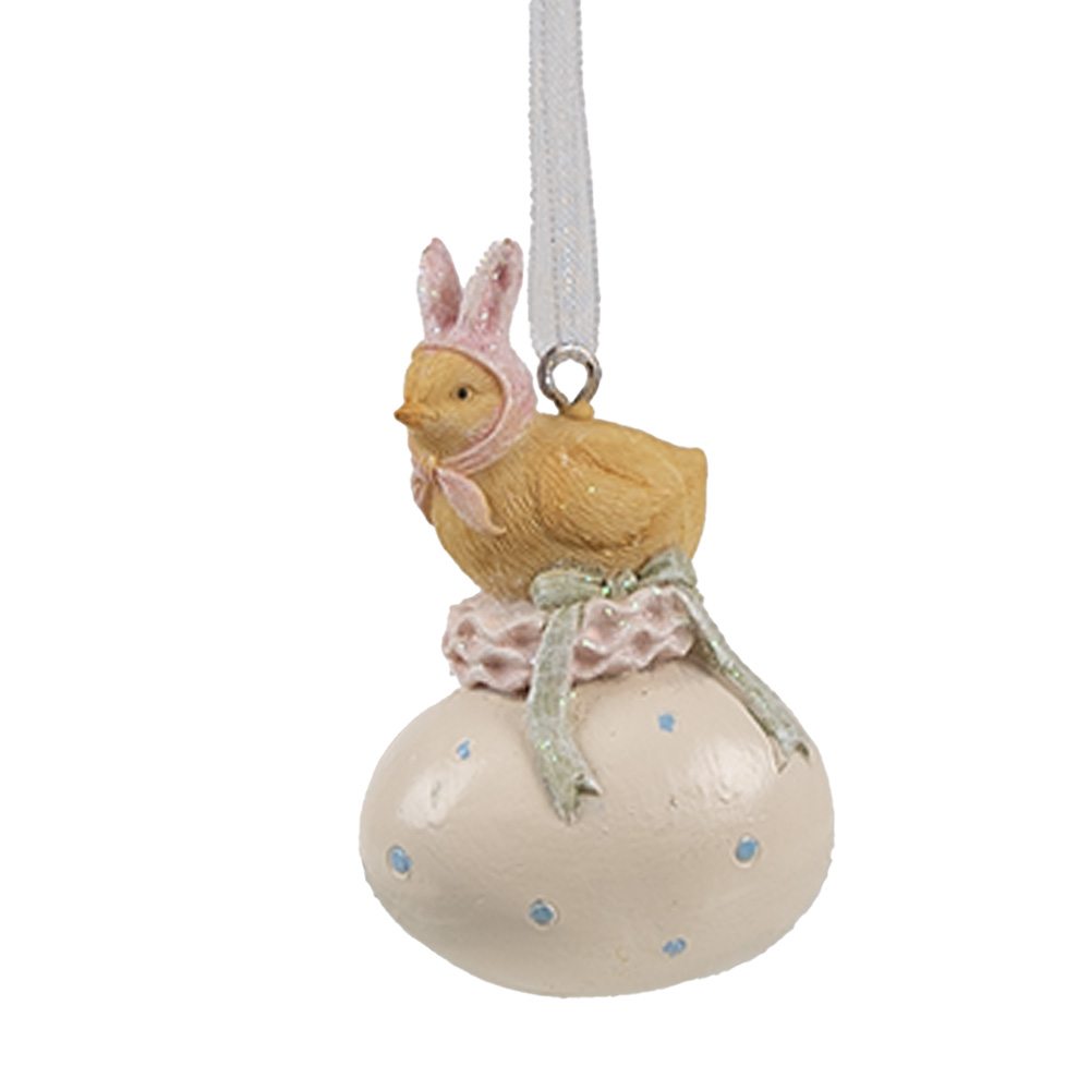 [6PR4407] Decoratie hanger kuiken 4x3x7 cm