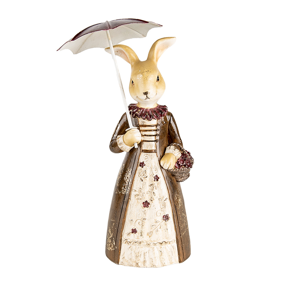 Decoratie konijn 12x9x21 cm