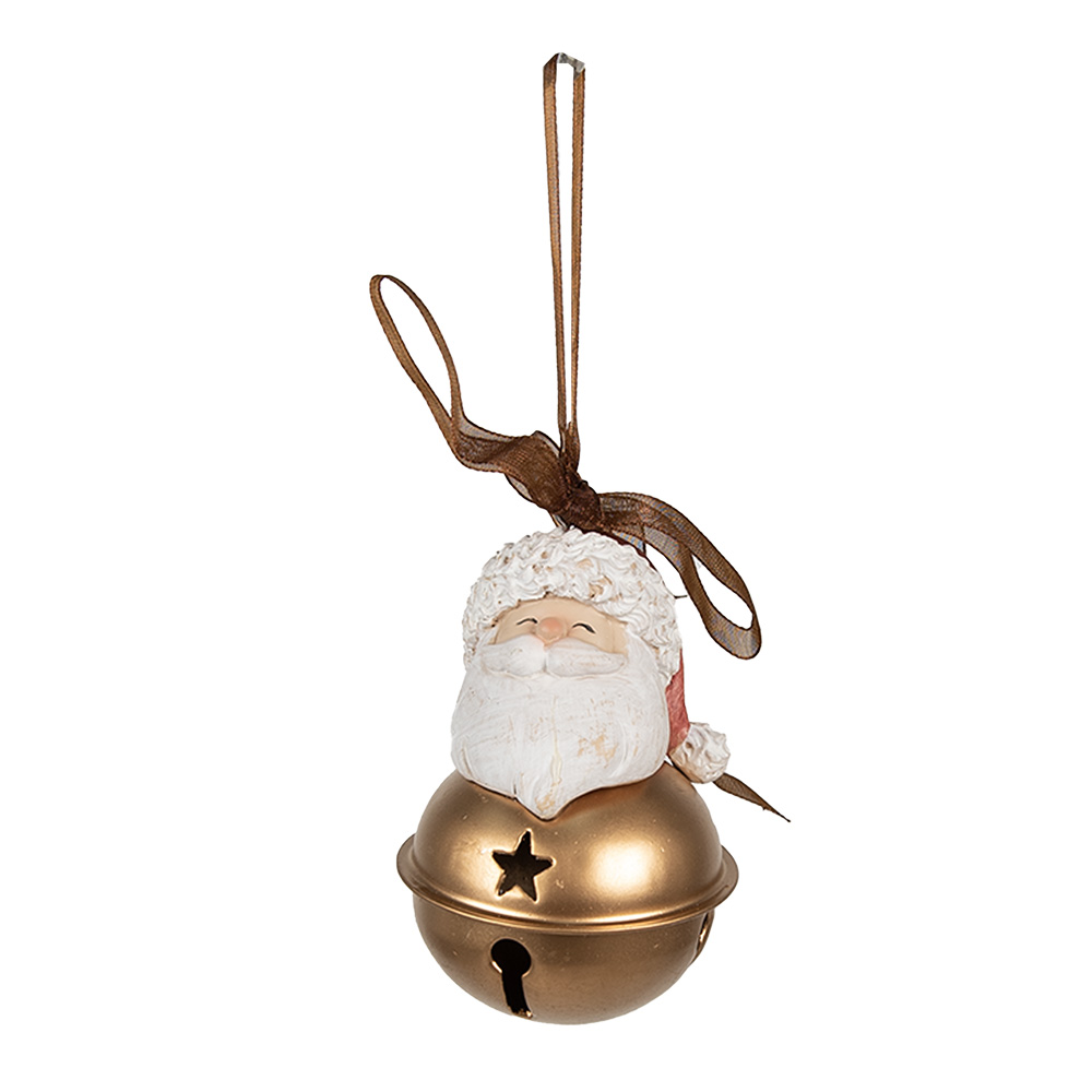 [6PR4968] Hanger kerstman bel Ø 5x8 cm