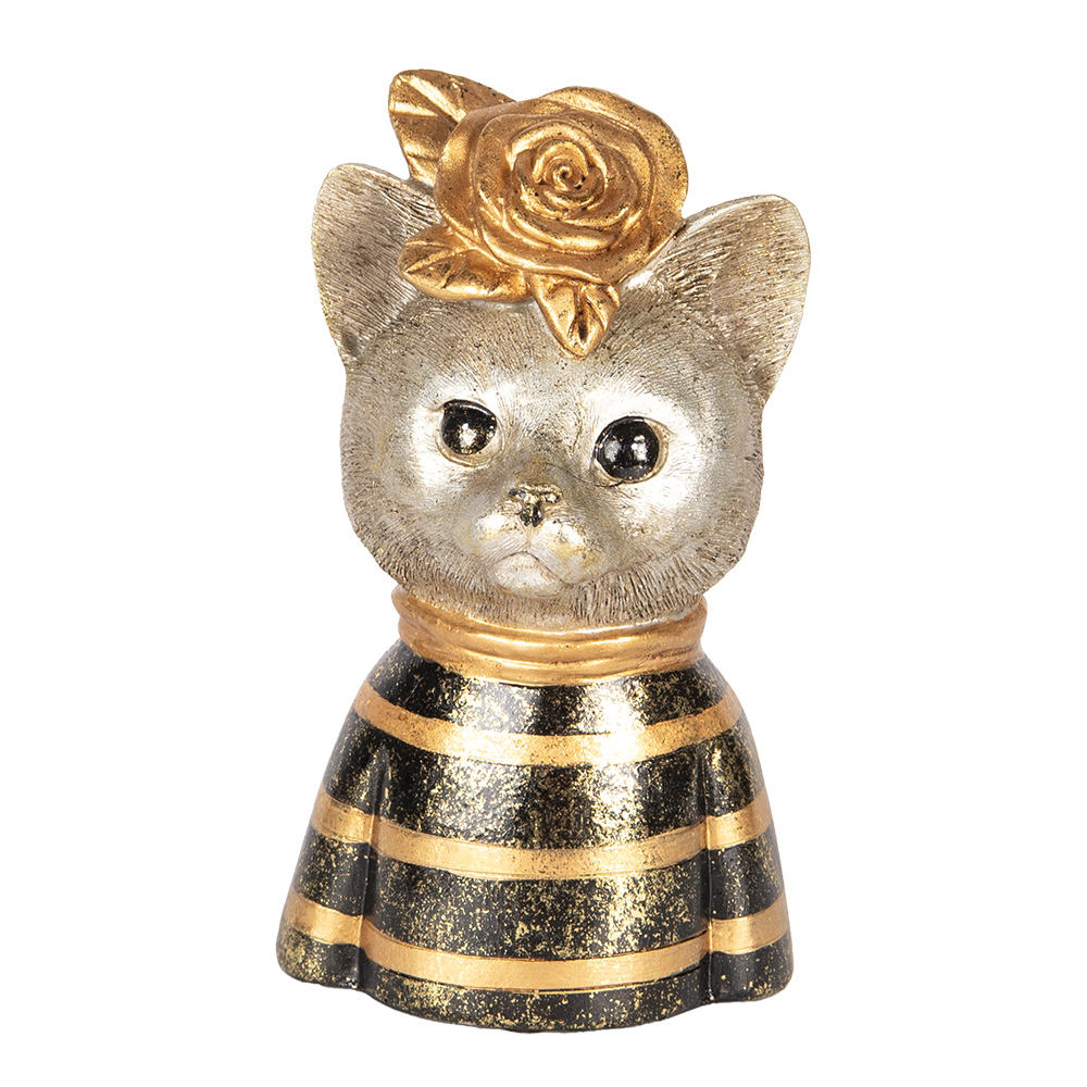 [6PR5074] Decoratie buste kat 11x9x18 cm