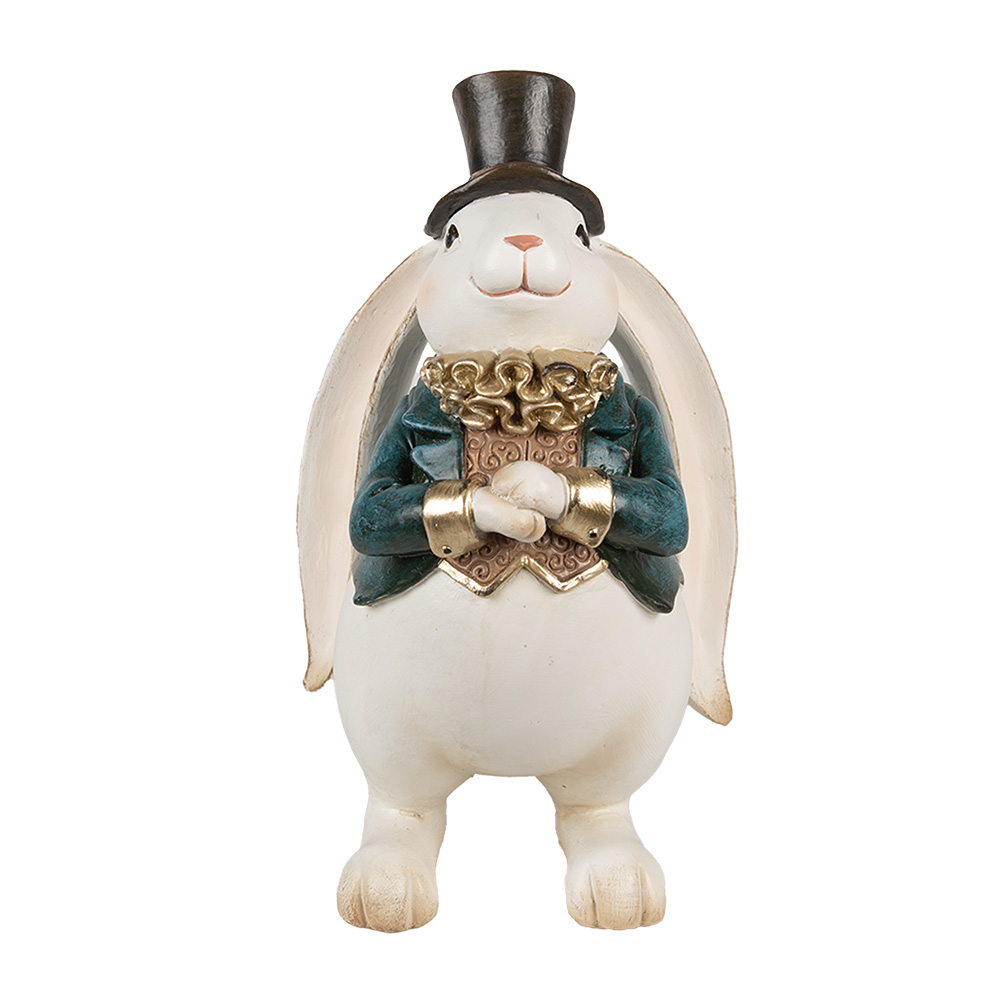 Decoratie konijn 14x13x23 cm