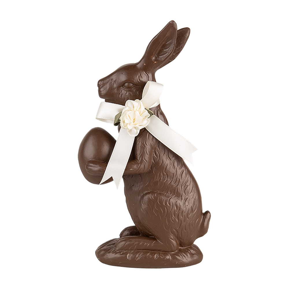 [6PR5205] Decoratie konijn met ei 11x5x20 cm