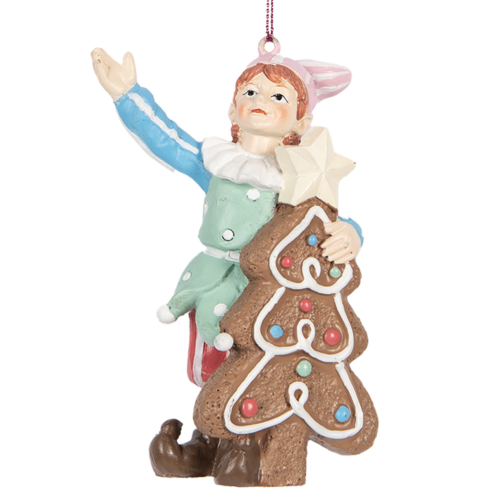 [6PR5298] Decoratie hanger elf 8x4x11 cm