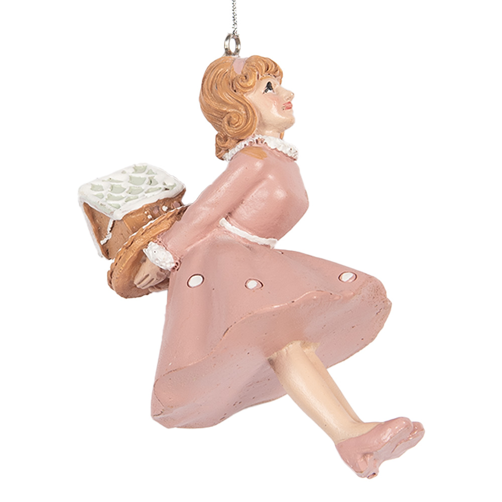 [6PR5304] Decoratie hanger ballerina 6x6x10 cm