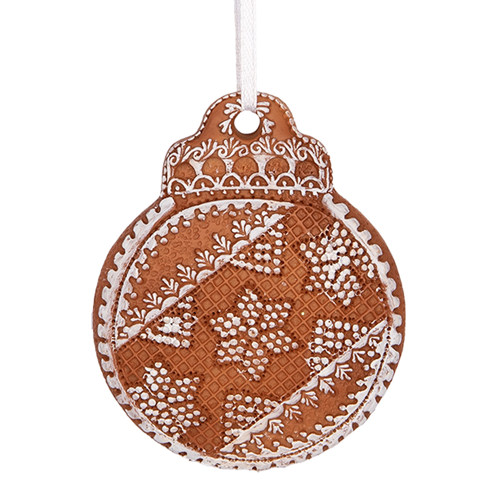 [6PR5316] Decoratie hanger kerstbal 8x2x10 cm