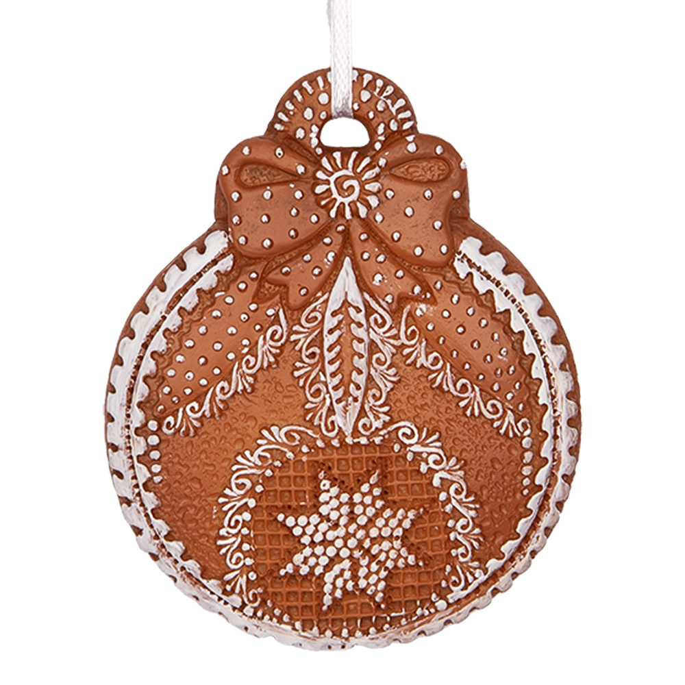 [6PR5317] Decoratie hanger kerstbal 8x2x10 cm