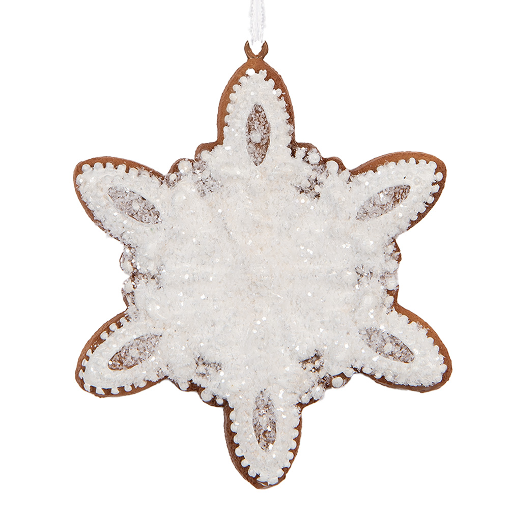 [6PR5355] Decoratie hanger sneeuwvlok 9x1x10 cm