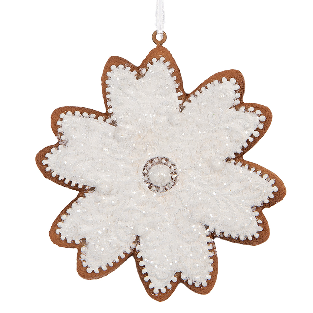[6PR5356] Decoratie hanger sneeuwvlok 9x1x10 cm