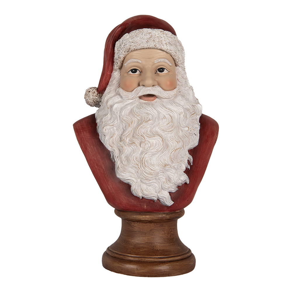 [6PR5398] Decoratie buste kerstman 18x12x30 cm