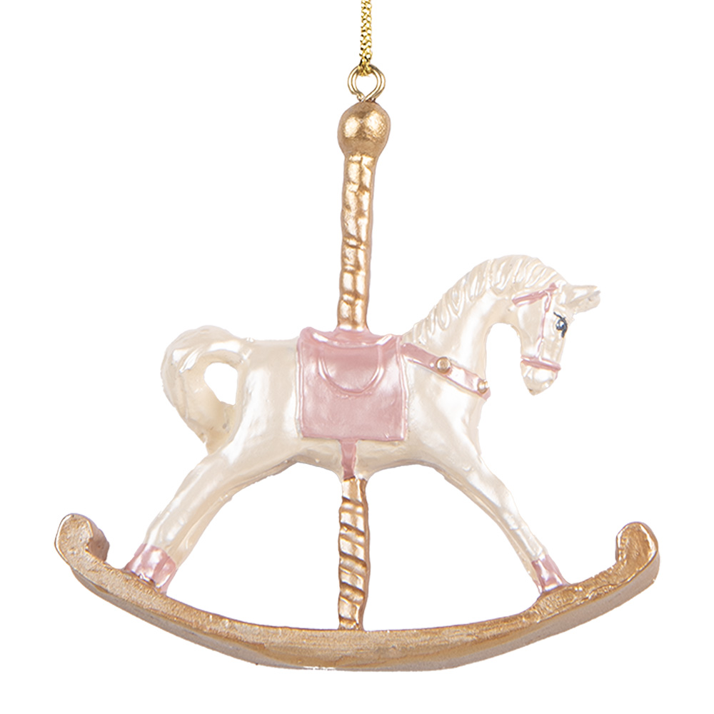 Decoratie hanger hobbelpaard 8x2x7 cm