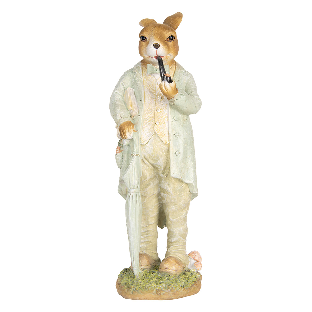 Decoratie konijn 15x12x33 cm