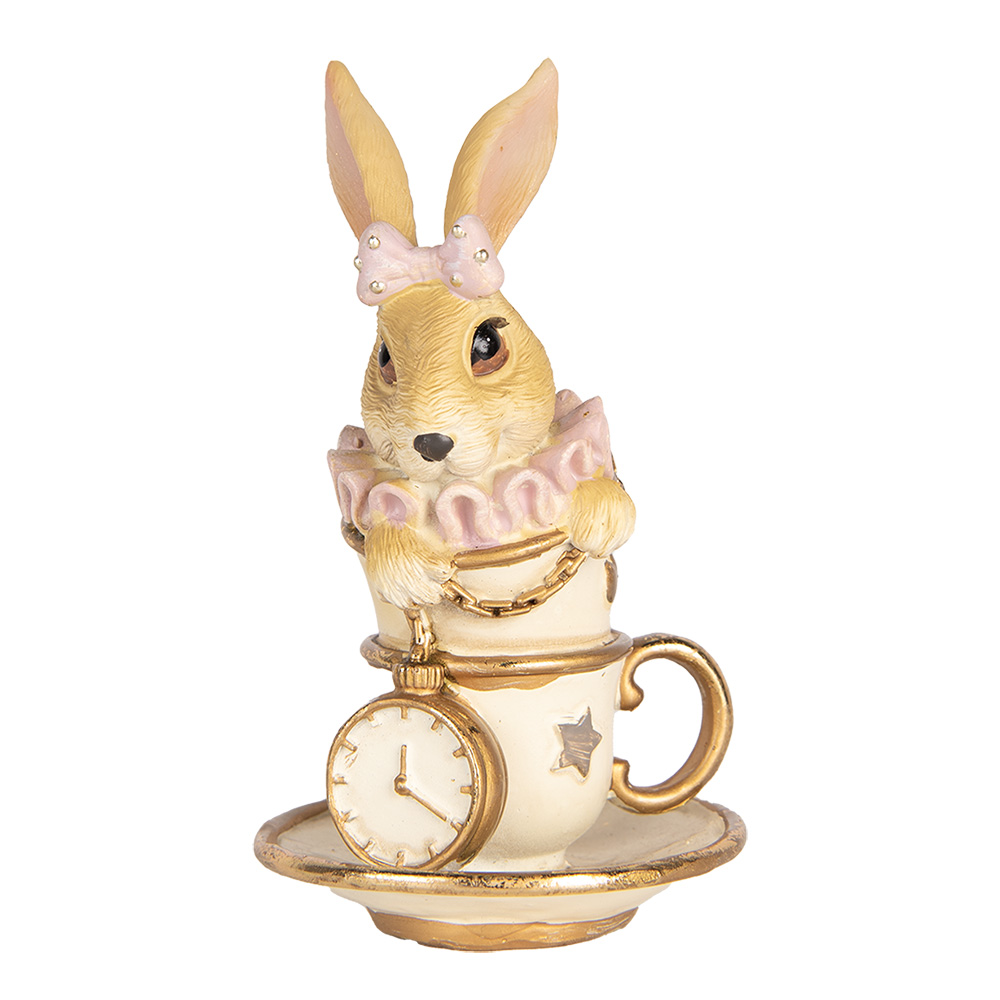 [6PR5463] Decoratie konijn 8x8x14 cm