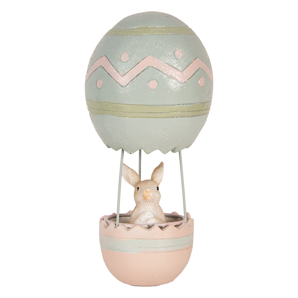 [6PR5473] Decoratie konijn in luchtballon Ø 12x25 cm