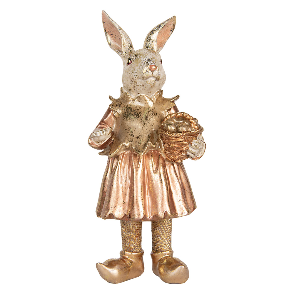 Decoratie konijn 14x13x35 cm