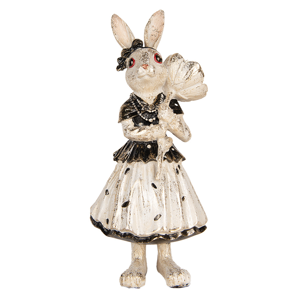 Decoratie konijn 13x11x30 cm