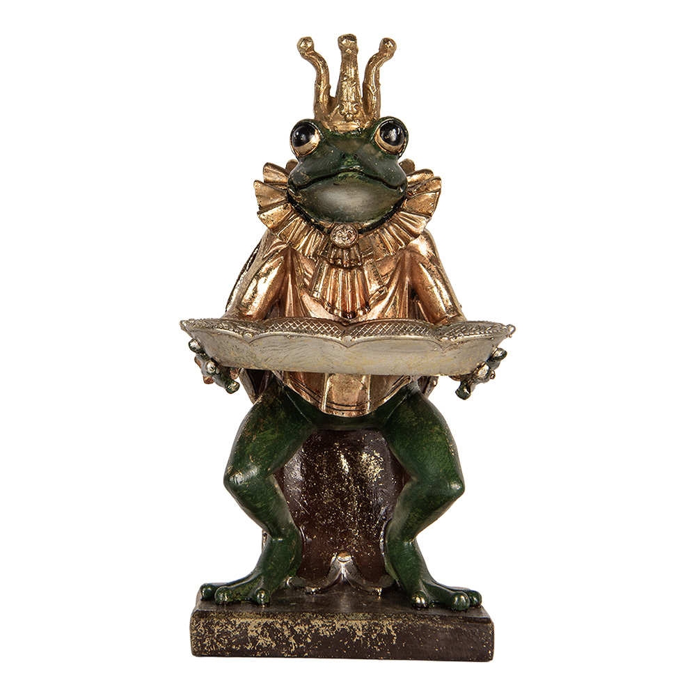 Decoratie kikker 16x15x28 cm