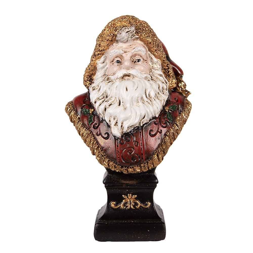 [6PR5589] Decoratie buste kerstman 10x8x17 cm
